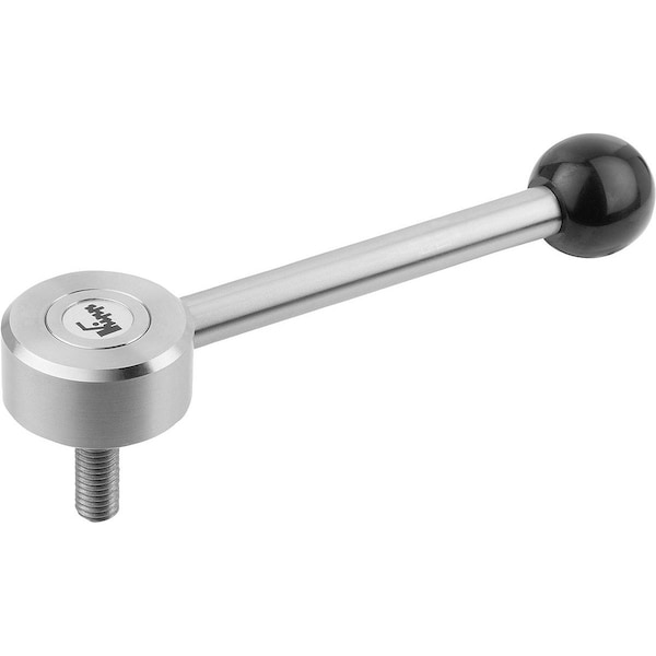 Tension Lever Flat Size-2 M10X60, A-131, Form-0Deg Stainless Steel 1.4305, Comp-Plastic